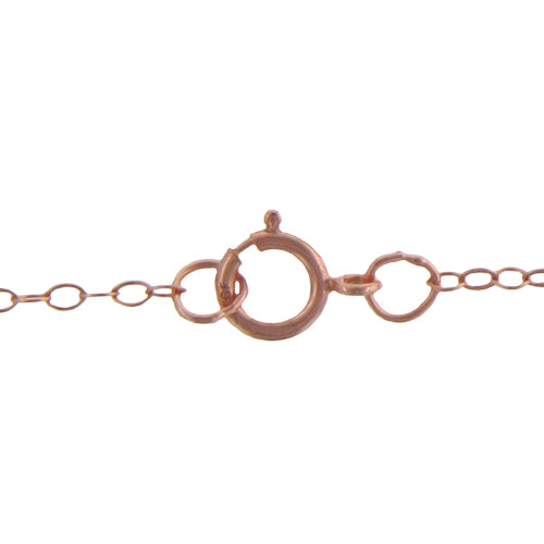 Rose Gold Filled, 1.2mm Width / Length, 20 Inch Round Regular Cable Chain with 5.5mm Width / Length by 1.4mm Thick, Smooth Spring Ring Clasp. Quantity Per Pack: 1 Pieces.