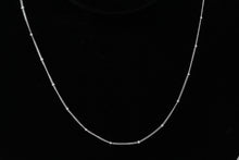 Load image into Gallery viewer, Sterling Silver, 1.0mm Width by 1.9mm Length, 16 Inch Regular Satellite Chain with 5.0mm Width / Length by 1.0mm Thick, Smooth Spring Ring Clasp. Quantity Per Pack: 1 Piece.