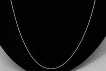 Load image into Gallery viewer, Sterling Silver, 1.0mm Width / Length, 20 Inch Rounded Box Chain with 6.0mm Width / Length by 1.4mm Thick, Smooth Spring Ring Clasp. Quantity Per Pack: 1 Piece.