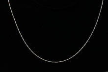 Load image into Gallery viewer, Sterling Silver, 1.1mm Width by 4.3mm Length, 18 Inch Regular Bar Chain with 6.0mm Width / Length by 1.4mm Thick, Smooth Spring Ring Clasp. Quantity Per Pack: 1 Piece.