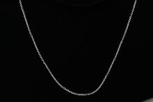 Load image into Gallery viewer, Sterling Silver, 1.4mm Width by 2.2mm Length, 18 Inch Flat Cable Chain with 6.0mm Width / Length by 1.4mm Thick, Smooth Spring Ring Clasp. Quantity Per Pack: 1 Piece.