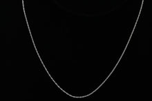 Load image into Gallery viewer, Sterling Silver, 1.0mm Width / Length, 18 Inch Flat Regular Rope Chain with 6.0mm Width / Length by 1.4mm Thick, Smooth Spring Ring Clasp.