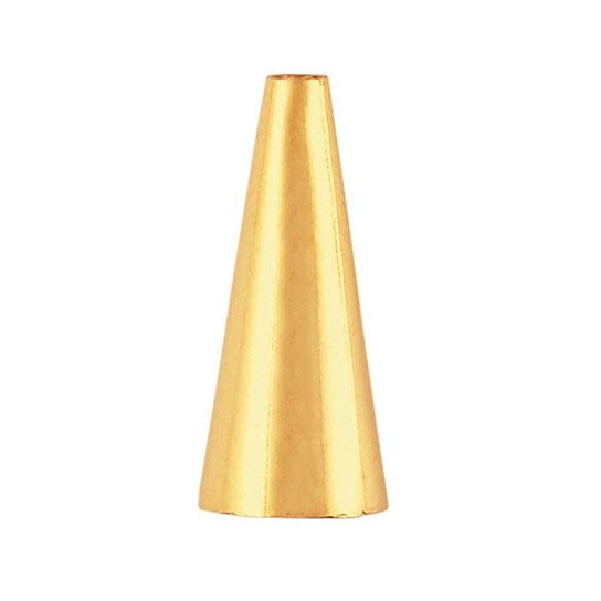 12.7x5 mm Yellow Gold-Filled Bead Cone. Quantity Per Pack: 1 Piece.