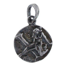 Load image into Gallery viewer, Sterling Silver Oxidized, 14.4mm Width by 1.7mm Length by 17.4mm Height, Virgo Pendant. Quantity Per Pack: 1 Piece.