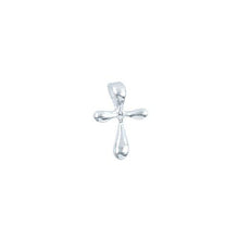 Load image into Gallery viewer, Sterling Silver, 9.8mm Width by 14.3mm Length by 4.6mm Height, Cross Charm. Quantity Per Pack: 4 Pieces.