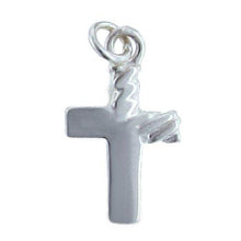 Load image into Gallery viewer, Sterling Silver, 10.0mm Width by 1.7mm Length by 16.6mm Height, Cross Charm. Quantity Per Pack: 4 Pieces.