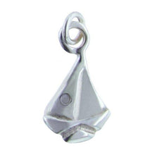 Load image into Gallery viewer, Sterling Silver, 14.5mm Width by 1.8mm Length by 14.4mm Height, Sailboat Charm. Quantity Per Pack: 4 Pieces.