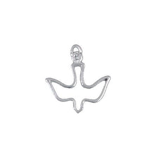 Load image into Gallery viewer, Sterling Silver, 18.4mm Width by 2.0mm Length by 17.8mm Height, Bird Charm. Quantity Per Pack: 3 Pieces.