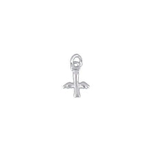 Load image into Gallery viewer, Sterling Silver, 7.3mm Width by 1.9mm Length by 10.7mm Height, Cross Charm. Quantity Per Pack: 10 Pieces.