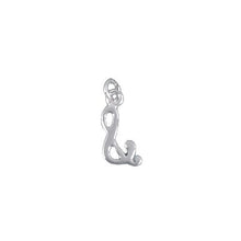 Load image into Gallery viewer, Sterling Silver, 7.3mm Width by 1.8mm Length by 15.0mm Height, Musical Note Charm. Quantity Per Pack: 4 Pieces.
