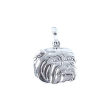 Load image into Gallery viewer, Sterling Silver Oxidized, 16.8mm Width by 2.3mm Length by 17.1mm Height, Bulldog Pendant. Quantity Per Pack: 1 Piece.