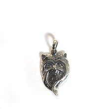 Load image into Gallery viewer, Sterling Silver Oxidized, 13.7mm Width by 2.3mm Length by 22.4mm Height, Yorkshire Terrier Dog Pendant. Quantity Per Pack: 1 Piece.