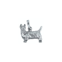 Load image into Gallery viewer, Sterling Silver Oxidized, 15.4mm Width by 8.6mm Length by 11.0mm Height, Scottish Terrier Dog Pendant. Quantity Per Pack: 1 Piece.
