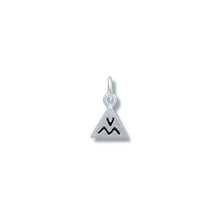 Load image into Gallery viewer, Sterling Silver, 7.0mm Width by 1.0mm Length by 8.6mm Height, Triangle Pendant. Quantity Per Pack: 10 Pieces.