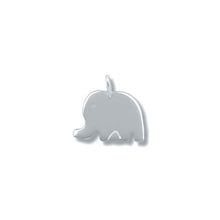 Load image into Gallery viewer, Sterling Silver, 13.8mm Width by 0.7mm Length by 9.9mm Height, Elephant Pendant. Quantity Per Pack: 1 Piece.