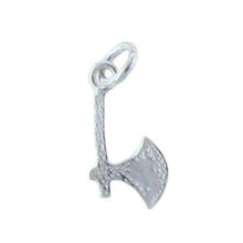Load image into Gallery viewer, Sterling Silver, 6.4mm Width by 0.7mm Length by 11.7mm Height, Axe Charm. Quantity Per Pack: 6 Pieces.