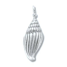 Load image into Gallery viewer, Sterling Silver, 12.5mm Width by 3.5mm Length by 32.1mm Height, Shell Charm. Quantity Per Pack: 1 Piece.