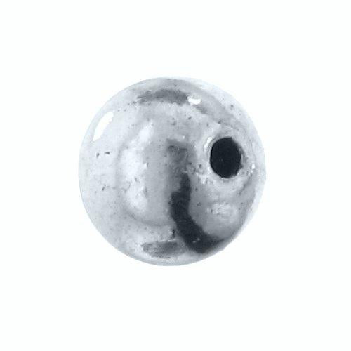 Pewter, 7.8mm Width / Length by 7.1mm Height, Circle Bead. Quantity per pack: 27 Pieces.