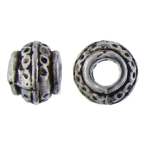 Pewter, 9.2mm Width by 9.2mm Length by 7.0mm Height, Textured Round Bead. Quantity per pack: 30 Pieces.