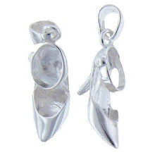 Load image into Gallery viewer, Sterling Silver, 8.1mm Width by 10.1mm Length by 26.5mm Height, Women's Heel Charm. Quantity Per Pack: 3 Pieces.