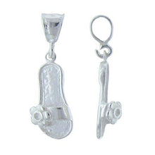 Load image into Gallery viewer, Sterling Silver, 9.0mm Width by 5.1mm Length by 20.3mm Height, Women's Low Heel Charm. Quantity Per Pack: 3 Pieces.