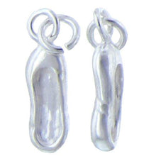 Load image into Gallery viewer, Sterling Silver, 5.0mm Width by 3.3mm Length by 17.1mm Height, Ballet Shoe Charm. Quantity Per Pack: 3 Pieces.
