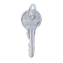 Load image into Gallery viewer, Sterling Silver, 7.8mm Width by 1.1mm Length by 17.5mm Height, Key Charm. Quantity Per Pack: 5 Pieces.