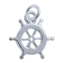 Load image into Gallery viewer, Sterling Silver, 13.5mm Width by 1.3mm Length by 14.6mm Height, Wheel Charm. Quantity Per Pack: 5 Pieces.