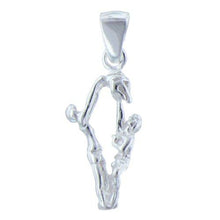 Load image into Gallery viewer, Sterling Silver, 11.0mm Width by 6.6mm Length by 25.0mm Height, Basketball Dunk Pendant. Quantity Per Pack: 2 Pieces.