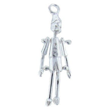Load image into Gallery viewer, Sterling Silver, 10.2mm Width by 8.6mm Length by 37.8mm Height, Pinocchio Charm. Quantity Per Pack: 1 Piece.