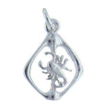 Load image into Gallery viewer, Sterling Silver, 13.5mm Width by 2.0mm Length by 18.2mm Height, Scorpion Charm. Quantity Per Pack: 5 Pieces.