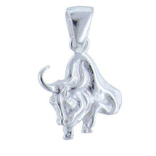 Load image into Gallery viewer, Sterling Silver, 16.1mm Width by 2.3mm Length by 20.1mm Height, Buffalo Pendant. Quantity Per Pack: 2 Pieces.
