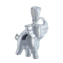 Load image into Gallery viewer, Sterling Silver, 16.6mm Width by 4.8mm Length by 21.1mm Height, Elephant Pendant. Quantity Per Pack: 1 Piece.