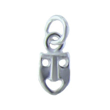 Load image into Gallery viewer, Sterling Silver, 5.5mm Width by 1.6mm Length by 10.7mm Height, Mask Charm. Quantity Per Pack: 5 Pieces.
