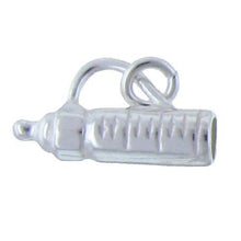 Load image into Gallery viewer, Sterling Silver, 8.4mm Width by 4.5mm Length by 15.5mm Height, Baby Bottle Charm. Quantity Per Pack: 3 Pieces.