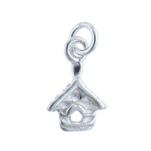 Load image into Gallery viewer, Sterling Silver, 9.1mm Width by 2.2mm Length by 14.4mm Height, Birdhouse Charm. Quantity Per Pack: 5 Pieces.