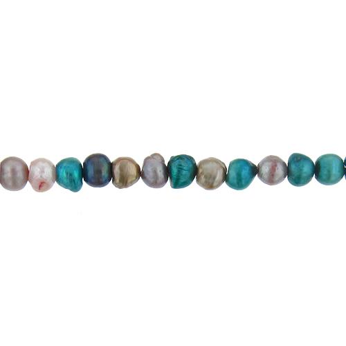 Multicolor, 9.5mm Width by 9.0mm Length by 9.0mm Height, Potato Pearl Bead. Quantity per pack: 50 Pieces.