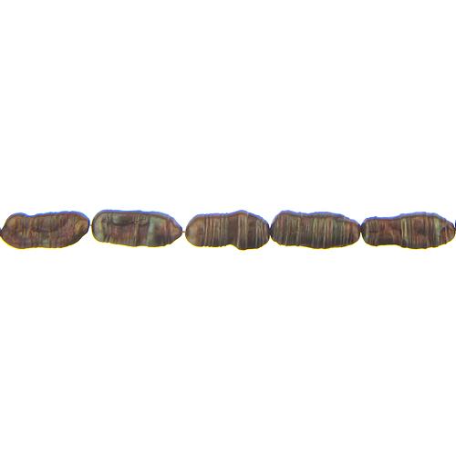 Brown, 9.0mm Width by 7.0mm Length by 22.0mm Height, Rice Pearl Bead. Quantity per pack: 19 Pieces.