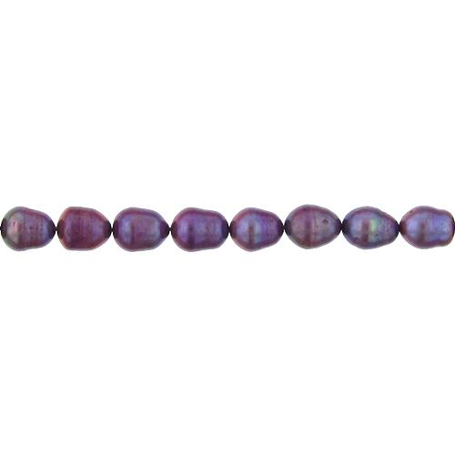 Mauve, 7.5mm Width by 7.5mm Length by 9.0mm Height, Oval Pearl Bead. Quantity per pack: 48 Pieces.