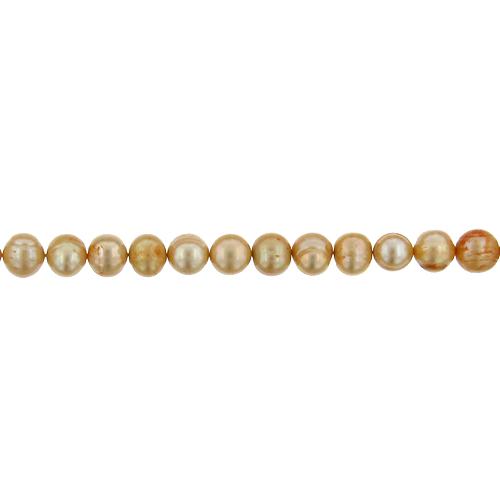 Bright Gold, 8.0mm Width by 7.0mm Length by 8.0mm Height, Circled Pearl Bead. Quantity per pack: 71 Pieces.