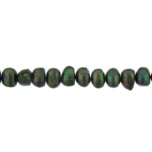 Deep Green, 11.0mm Width by 9.0mm Length by 8.0mm Height, Potato Pearl Bead. Quantity per pack: 53 Pieces.