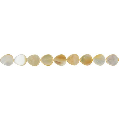Cream, 10.2mm Width by 3.0mm Length by 11.5mm Height, Teardrop Shell Bead. Quantity per pack: 36 Pieces.