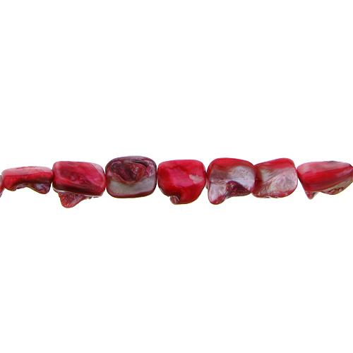 Magenta, 12.0mm Width by 9.5mm Length by 15.0mm Height, Baroque Shell Bead. Quantity per pack: 28 Pieces.