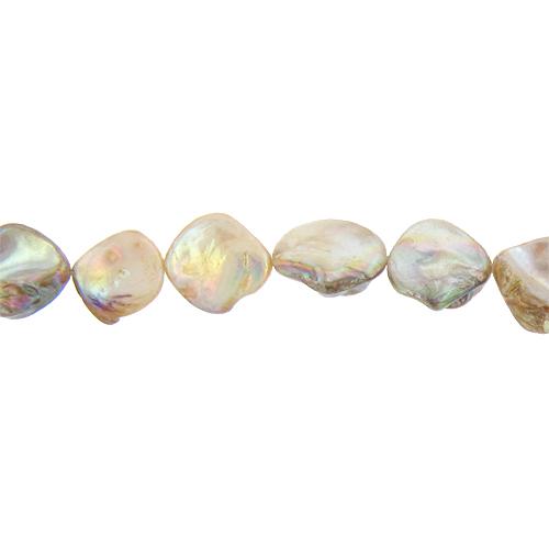 Bright Gold, 15.0mm Width by 9.0mm Length by 18.5mm Height, Baroque Shell Bead. Quantity per pack: 22 Pieces.