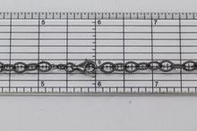 Load image into Gallery viewer, Sterling Silver Black Diamond, 5.4mm Width by 7.2mm Length, 24 Inch Twisted Cable Chain with 11.0mm Length by 3.0mm Thick, Trigger Lobster Clasp. Quantity Per Pack: 1 Piece.