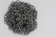 Load image into Gallery viewer, Sterling Silver Black Diamond, 5.4mm Width by 7.2mm Length, 24 Inch Twisted Cable Chain with 11.0mm Length by 3.0mm Thick, Trigger Lobster Clasp. Quantity Per Pack: 1 Piece.