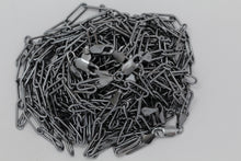 Load image into Gallery viewer, Sterling Silver Black Diamond, 3.8mm Width by 13.1mm Length, 24 Inch Flat Elongated Cable Chain with 11.5mm Length by 2.1mm Thick, Oval Trigger Lobster Clasp. Quantity Per Pack: 1 Piece.