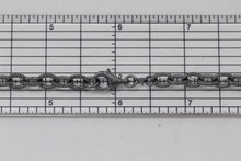 Load image into Gallery viewer, Sterling Silver Black Diamond, 5.8mm Width by 8.4mm Length, 24 Inch Twisted Cable Chain with 13.0mm Length by 3.0mm Thick, Trigger Lobster Clasp. Quantity Per Pack: 1 Piece.