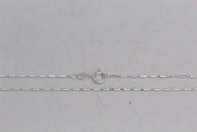 Load image into Gallery viewer, Sterling Silver, 1.1mm Width by 4.3mm Length, 18 Inch Regular Bar Chain with 6.0mm Width / Length by 1.4mm Thick, Smooth Spring Ring Clasp. Quantity Per Pack: 1 Piece.