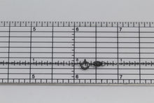 Load image into Gallery viewer, Sterling Silver Black Diamond, 1.2mm Width by 1.8mm Length, 18 Inch Flat Cable Chain with 6.0mm Width / Length by 1.4mm Thick, Smooth Spring Ring Clasp. Quantity Per Pack: 1 Piece.